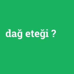 dağ eteği