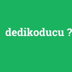 dedikoducu