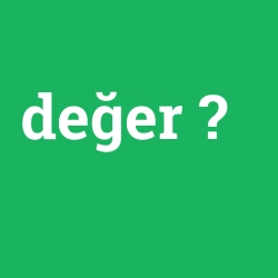 değer