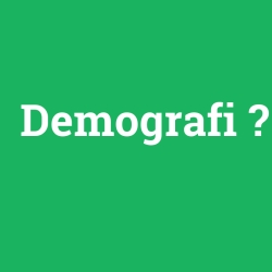 Demografi