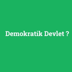 Demokratik Devlet