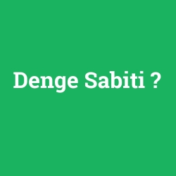 Denge Sabiti