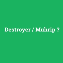 Destroyer / Muhrip