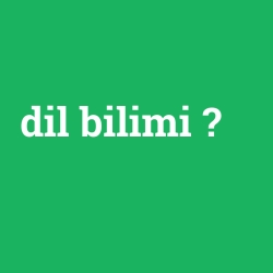 dil bilimi
