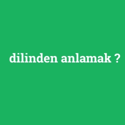 dilinden anlamak foto galeri