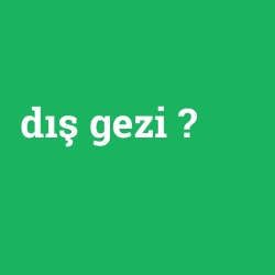 dış gezi