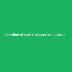 Distributed Denial of Service - DDoS