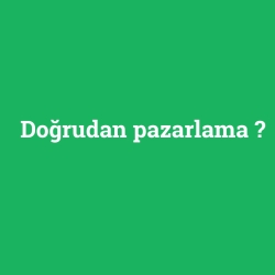 Doğrudan pazarlama