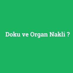 Doku ve Organ Nakli
