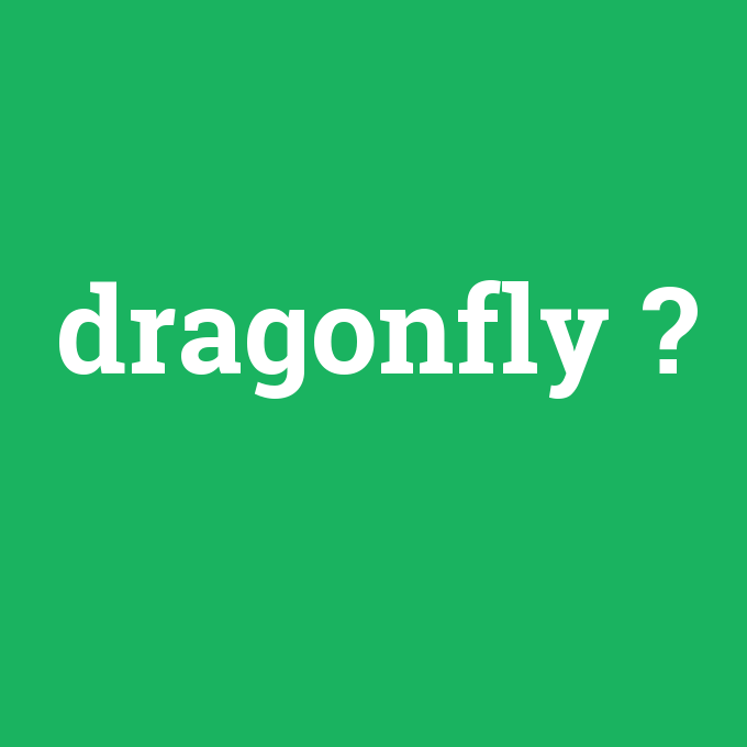 dragonfly, dragonfly nedir ,dragonfly ne demek