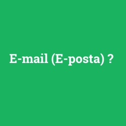 E-mail (E-posta) foto galeri