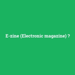 E-zine (Electronic magazine) foto galeri