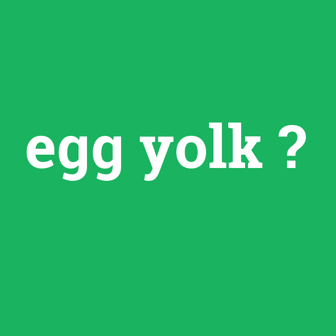 egg yolk, egg yolk nedir ,egg yolk ne demek