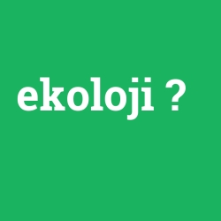 ekoloji