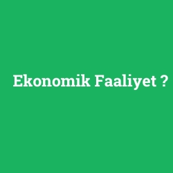 Ekonomik Faaliyet