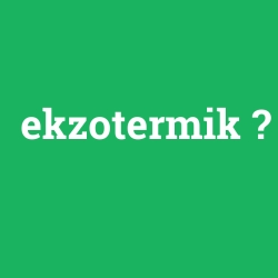 ekzotermik