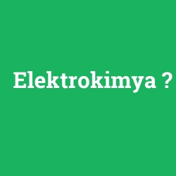 Elektrokimya
