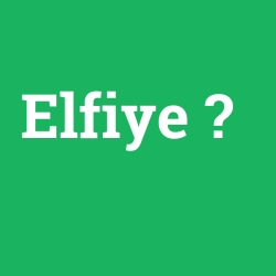 Elfiye