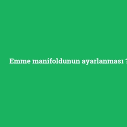 Emme manifoldunun ayarlanması