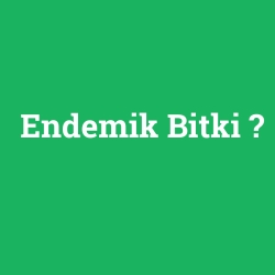 Endemik Bitki foto galeri
