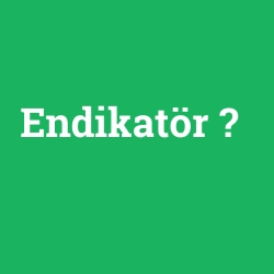 Endikatör