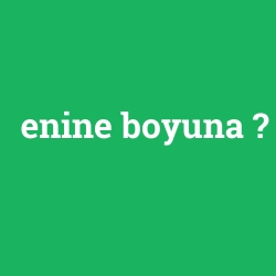 enine boyuna