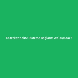 Enterkonnekte Sisteme Bağlantı Anlaşması