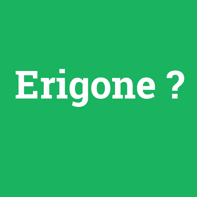 Erigone, Erigone nedir ,Erigone ne demek