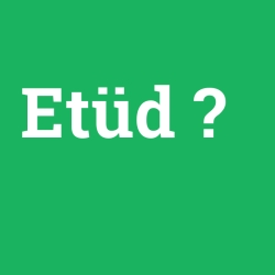 Etüd foto galeri