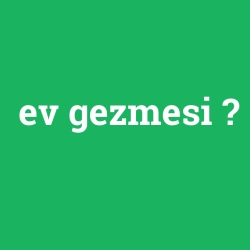 ev gezmesi