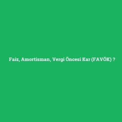 Faiz, Amortisman, Vergi Öncesi Kar (FAVÖK)