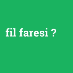 fil faresi