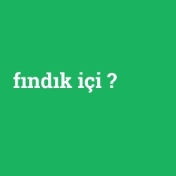 fındık içi