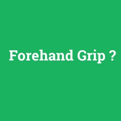 Forehand Grip