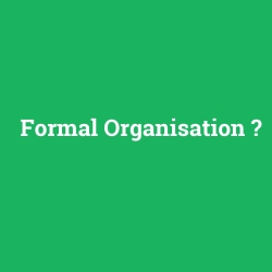 Formal Organisation foto galeri
