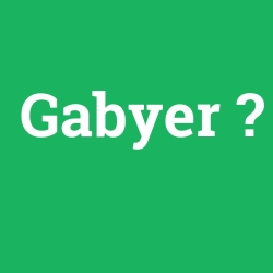 Gabyer foto galeri