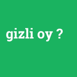gizli oy