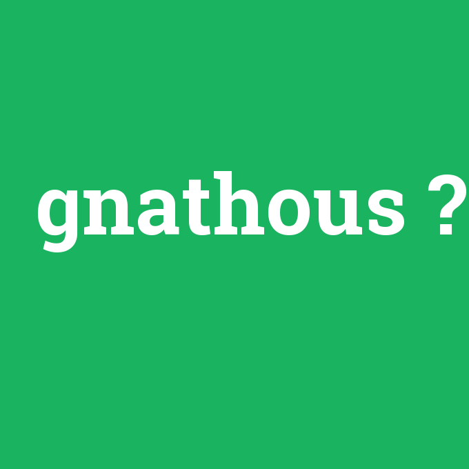 gnathous, gnathous nedir ,gnathous ne demek