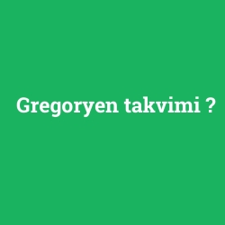 Gregoryen takvimi