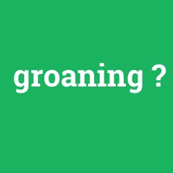 groaning, groaning nedir ,groaning ne demek