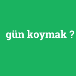 gün koymak