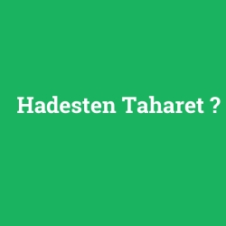Hadesten Taharet