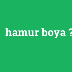 hamur boya