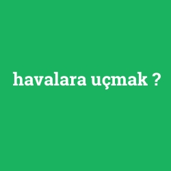 havalara uçmak