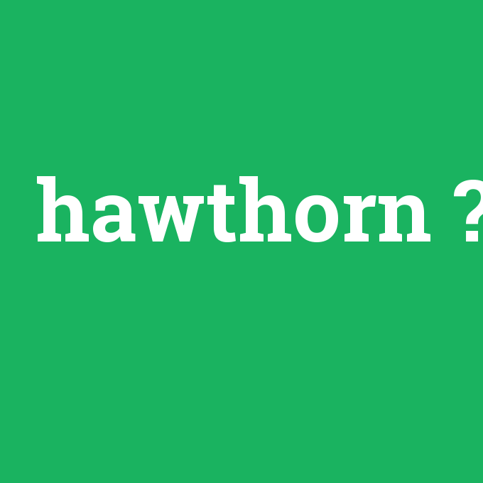 hawthorn, hawthorn nedir ,hawthorn ne demek