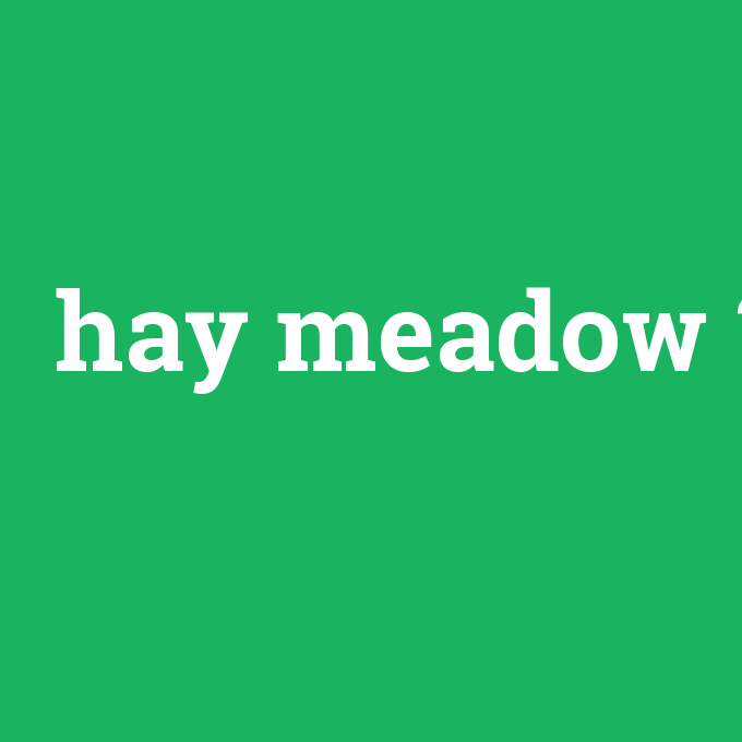 hay meadow, hay meadow nedir ,hay meadow ne demek