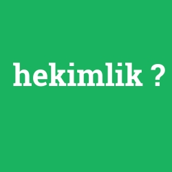 hekimlik