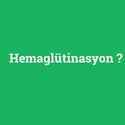 Hemaglütinasyon