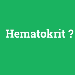 Hematokrit foto galeri