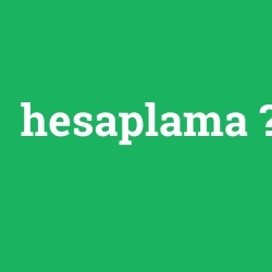 hesaplama